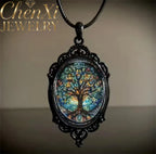 Gothic Crow Cross Pendant Necklace