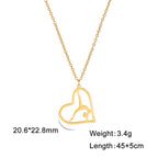 Unift Stainless Steel Sport Women Necklace Runner Rhythmic Gymnastics  Silhouette Pendant Fashion Birthday Jewelry Wholesale