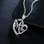 Iced Out Heart 925 Silver Pendant Necklace