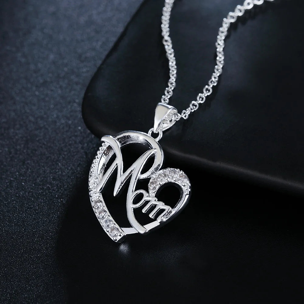 Iced Out Heart 925 Silver Pendant Necklace