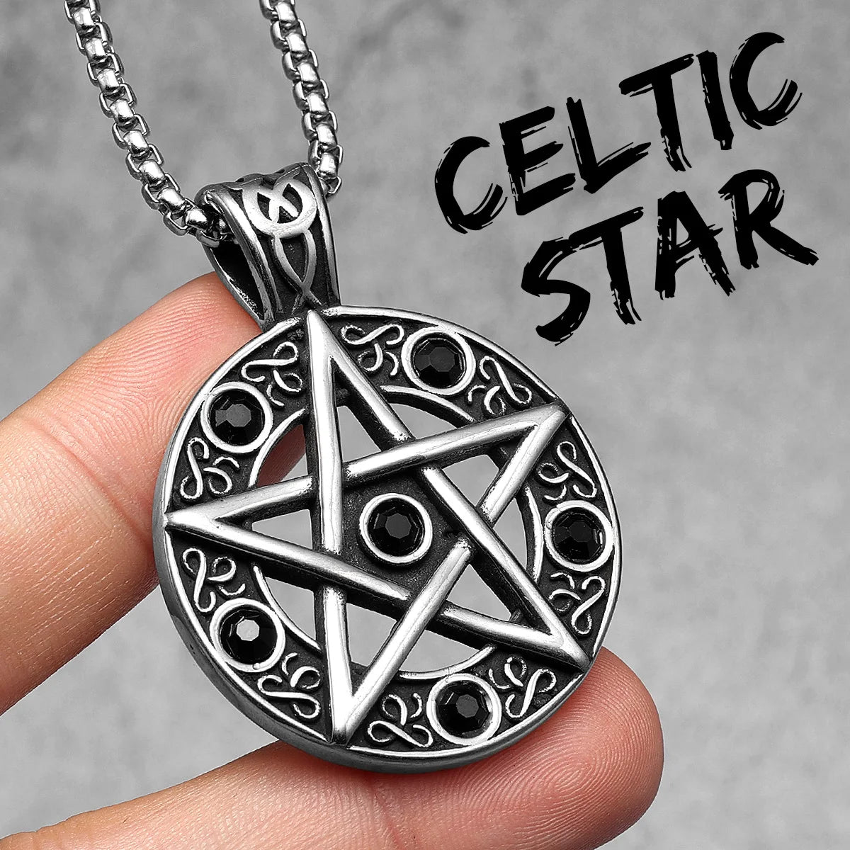 Star of David Pendant — Stainless Steel