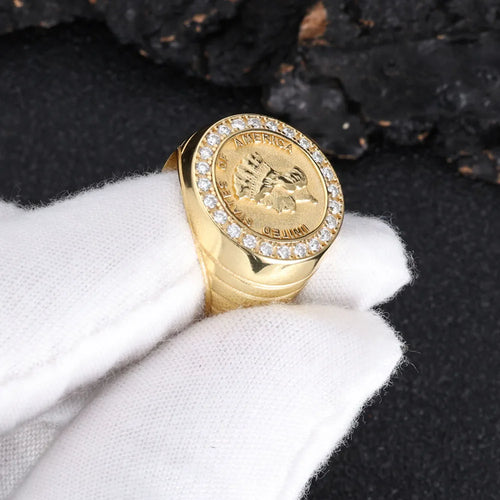 18K Gold 925 Silver Moissanite Ring Iced Out
