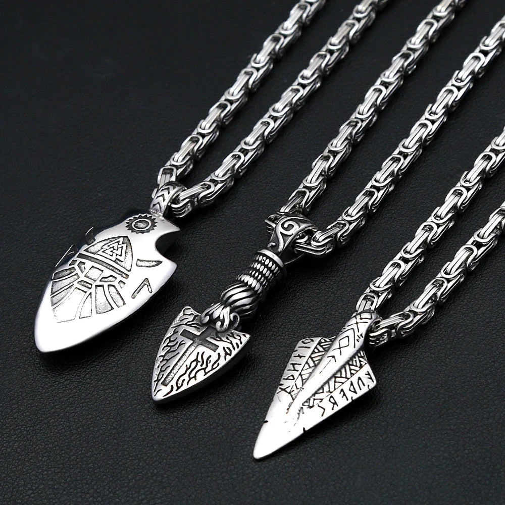 Viking Spearhead Pendant — Stainless Steel