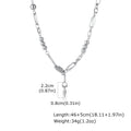 Rivet Statement Chain Choker Necklace — Stainless Steel