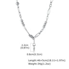 Rivet Statement Chain Choker Necklace — Stainless Steel