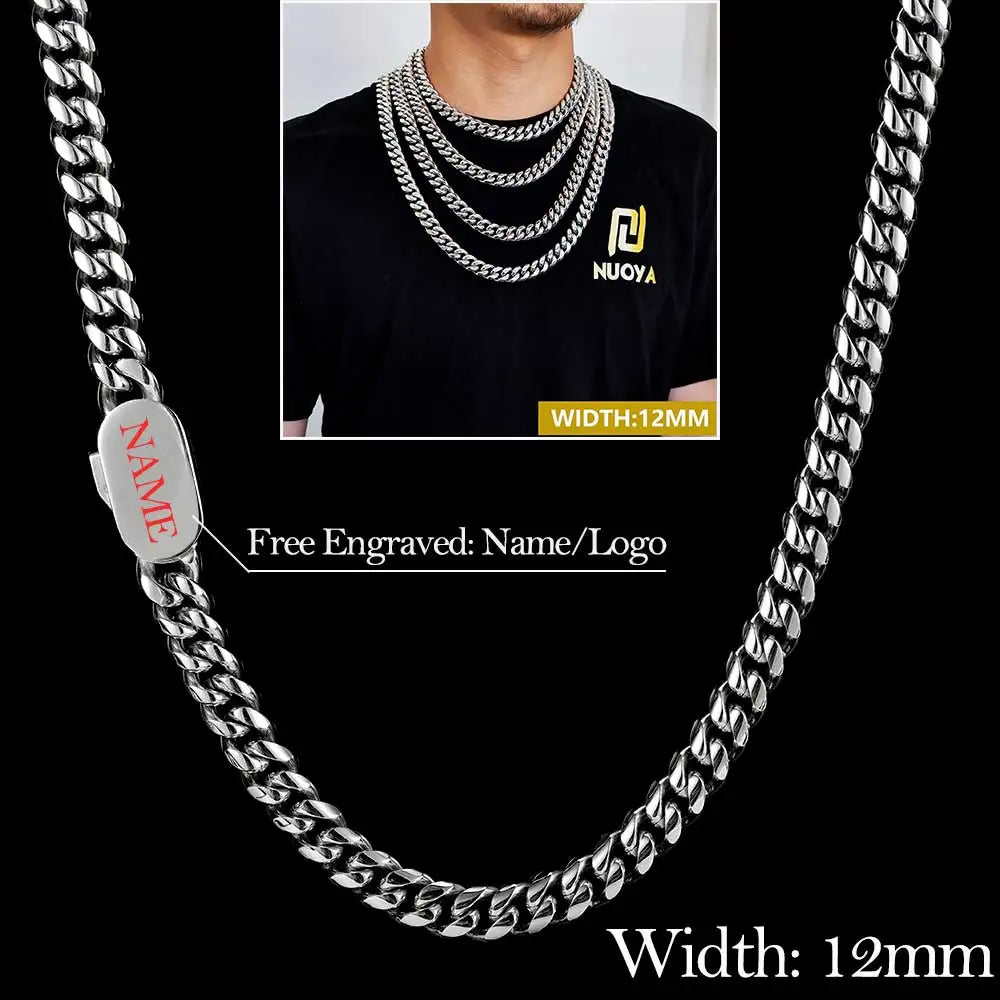 Stainless Steel Cuban Chain Necklace Miami