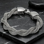 Stylish Minimalist Men's Stainless Steel Bracelet Creative Snake Bone Chain Fashion Jewelry Convention Accessories