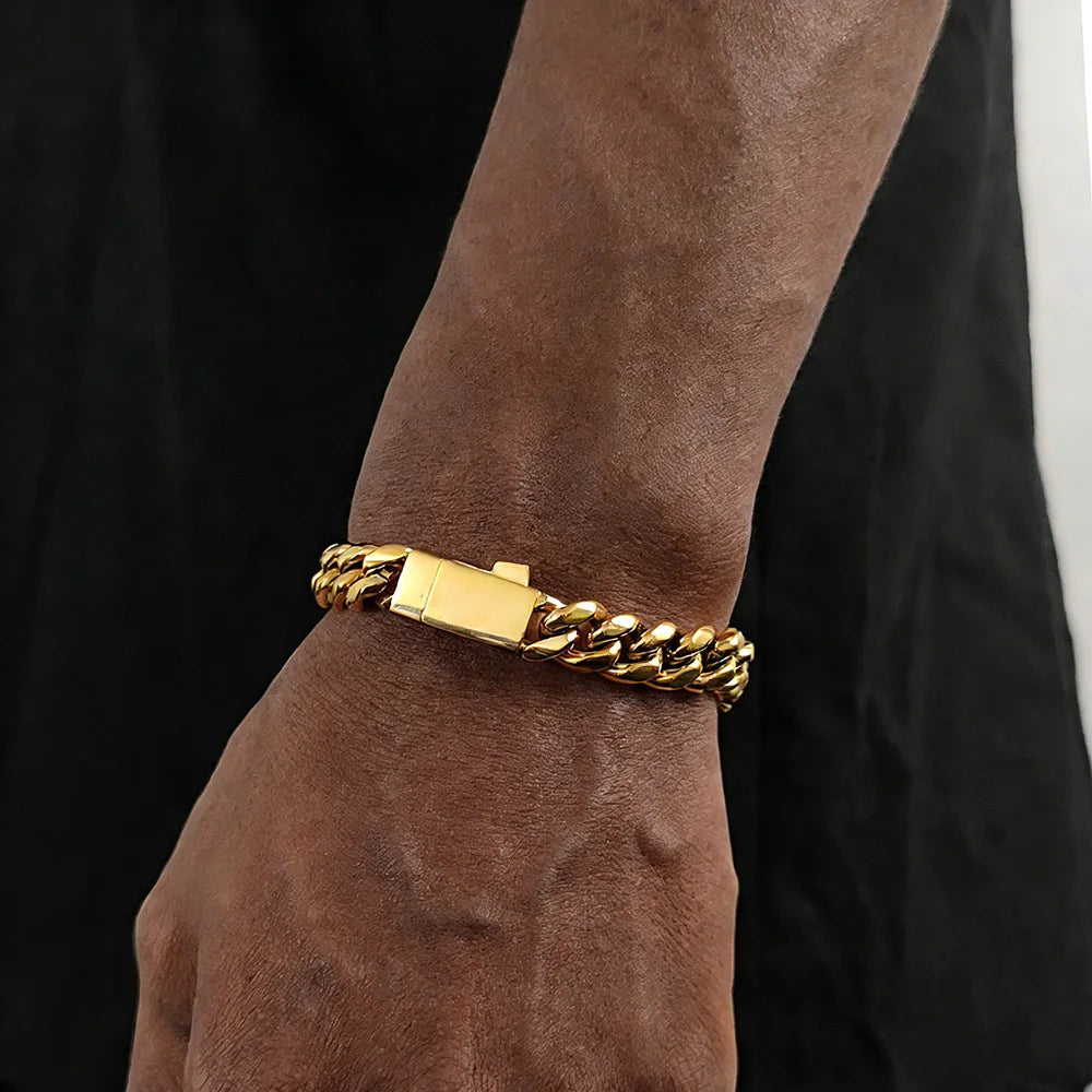 Stainless Steel Cuban Bracelet Miami Statement
