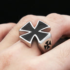 Iron Cross Ring — Stainless Steel