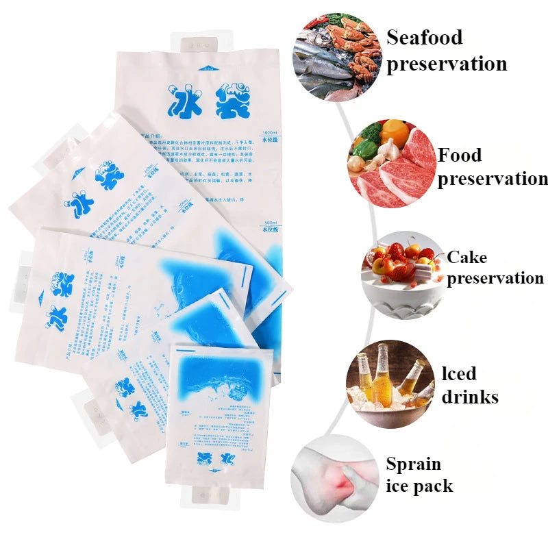 100ml/400ml Reusable Cold Compress Gel Ice Packs Packs For Injuries,Pain Relief,Safe Eco-Friendly Hot And Cold Gel