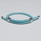 Adjustable Woven Cord Bracelet — Stainless Steel Sliding Clasp