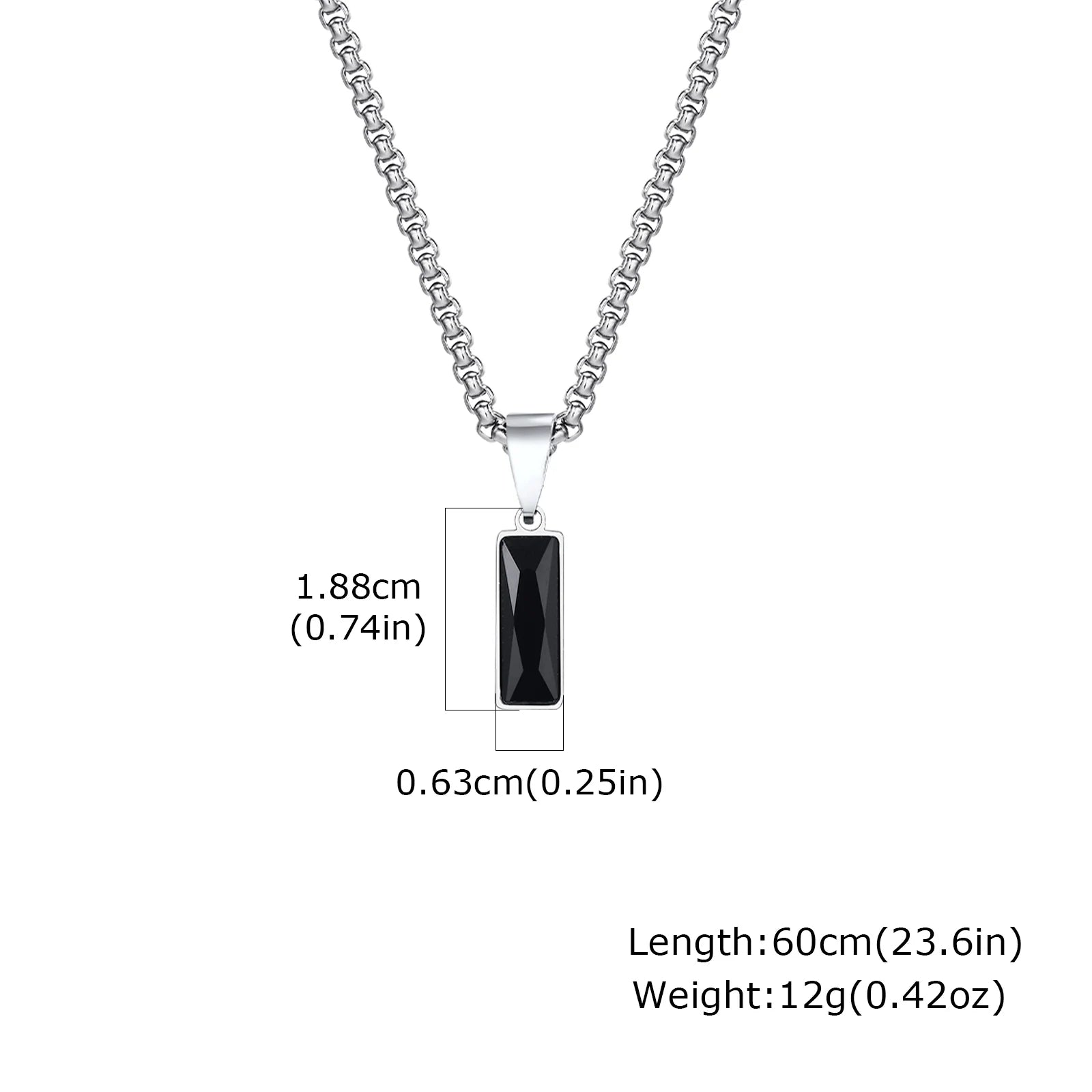Men's Silver Color Geometric Pendant Necklace, Non Fading Stainless Steel Compass Necklace with Chain, Stylish Jewelry