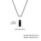 Men's Silver Color Geometric Pendant Necklace, Non Fading Stainless Steel Compass Necklace with Chain, Stylish Jewelry Gifts