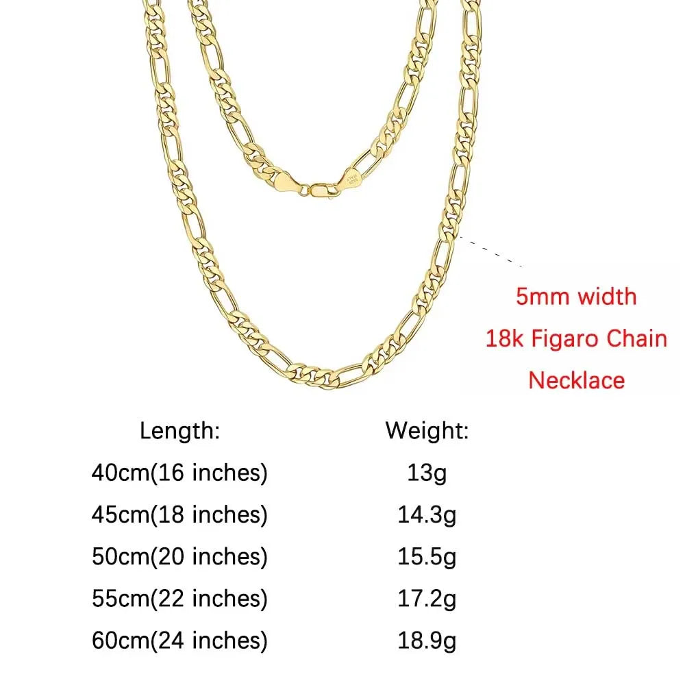 Rinntin 925 Sterling Silver Diamond-Cut Figaro Link Chain Necklace for Men Women Trendy Punk Neck Chain Silver Jewelry