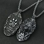 Wolf Head Triskelion Pendant Necklace — Zinc Alloy