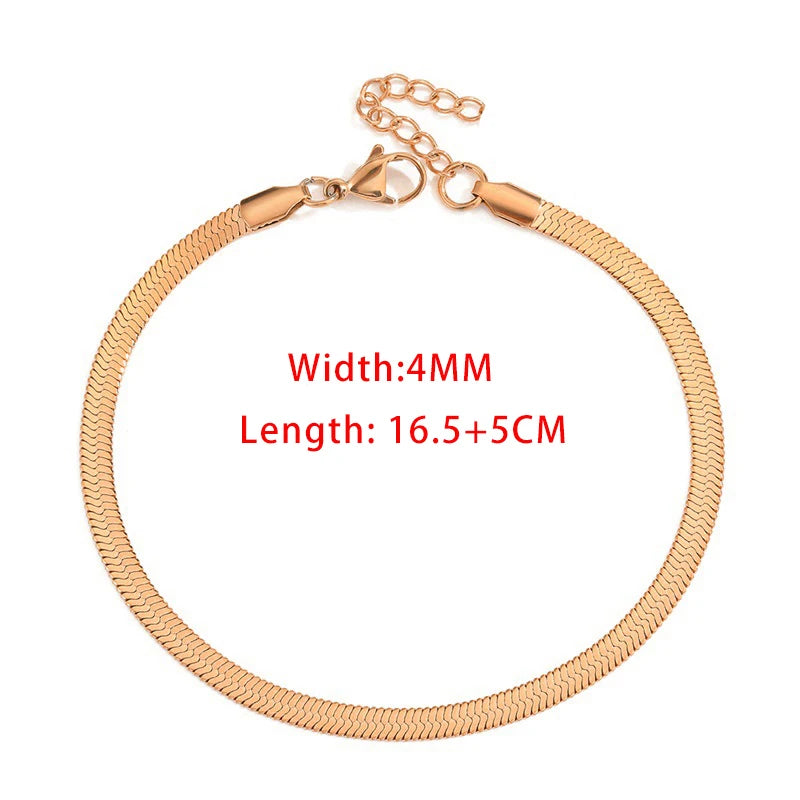 Rope Chain Bracelet 3-4mm — Stainless Steel