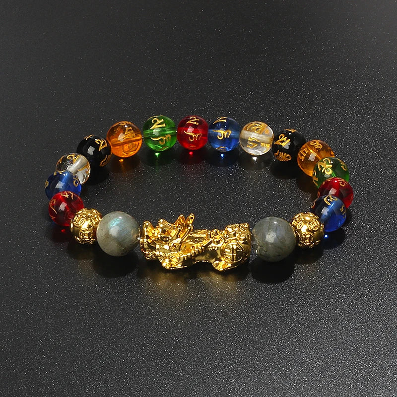 Color-Changing Natural Stone Pi Xiu Beaded Bracelet