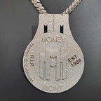 925 Silver VVS Moissanite Round Pendant Name