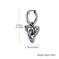 Viking Stone Triangle Huggie Hoop Earrings