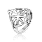Hollow Celtic Trinity Knot Ring — Stainless Steel