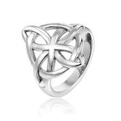 Hollow Celtic Trinity Knot Ring — Stainless Steel