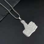 Iced Out Poker Card Steel Pendant Punk Retro