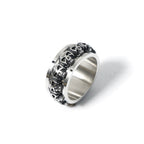 High Quality Gothic Punk Stainless Steel Skull Rings Personality Western Vintage Rotatable Ring For Fashion Men Jewelry