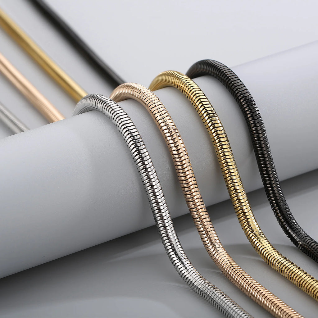 Snake Chain Pendant Necklace 6mm — Stainless Steel