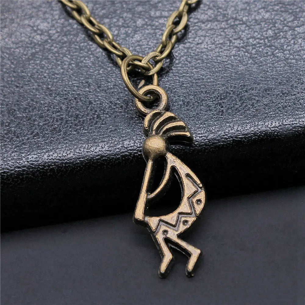Vintage Chief Pharaoh Necklace On The Neck 43Cm Chain Girl Jewellery Beach Art Supplies