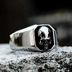NEW Men's 316L stainless-steel rings Punk Rock Gothic skull ring for teens fashion Jewelry for gift free shipping