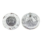 8-Piece Bronze Round Charm Pendants