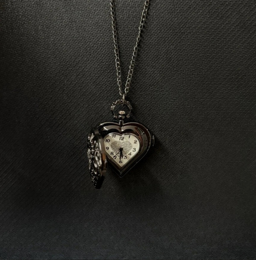 Original Hollow Heart Pocket Watch Chain keychain Design Steampunk Clock Vintage Necklace Pendant Jewelry Watch Men