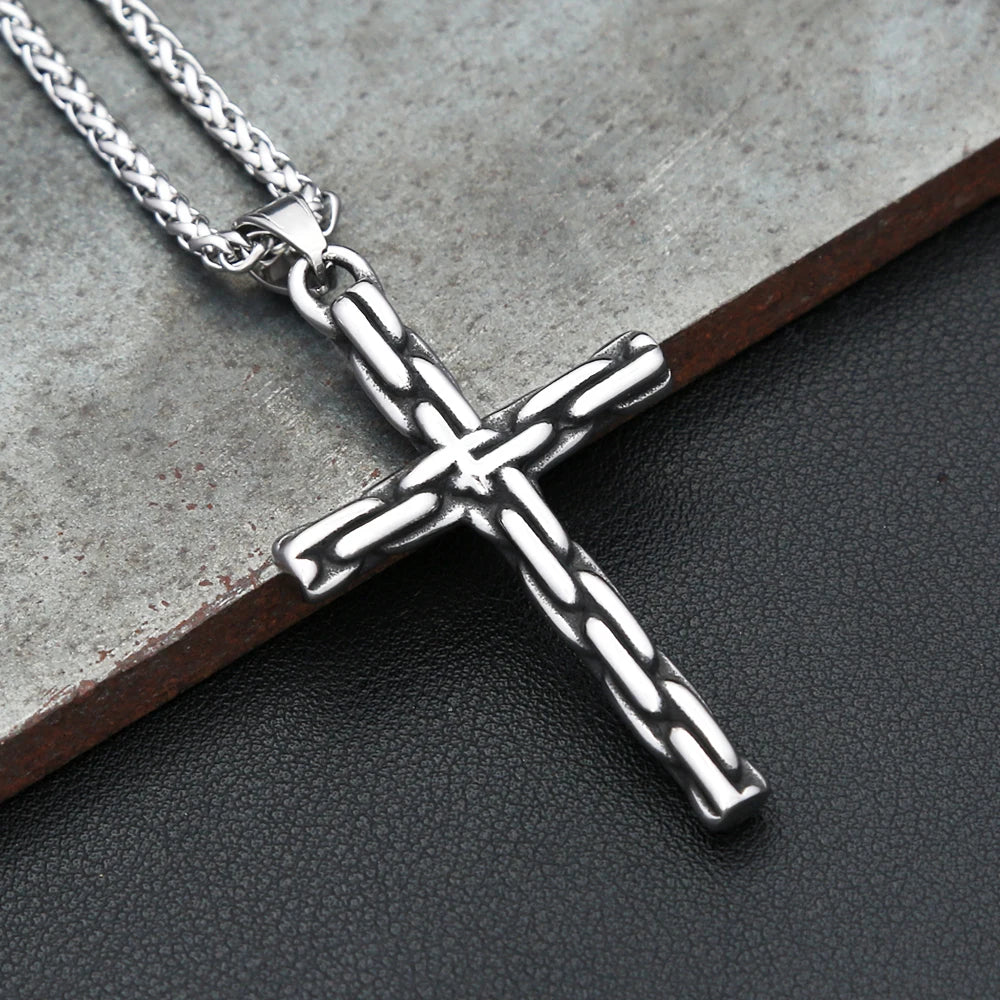 Cross Steel Pendant Vintage 316L Punk Religious