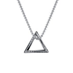 Vnox Norse Viking Pendant Necklaces, Men Twisted Stainless Steel Mobius Triangle Charm, Vegvisir Nordic Valknut