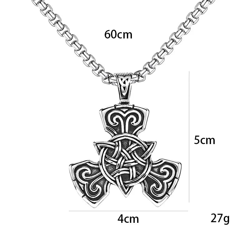 Silver Celtic Knot Cross Pendant Necklace Vintage