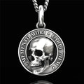 Memento Mori Letter Skull Necklace — Gothic