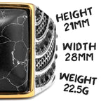 Simple Rings 316L Stainless Steel Ring Trendy Luxury Men Elegant Rhinestone for Male Boyfriend Jewelry Classic Gift