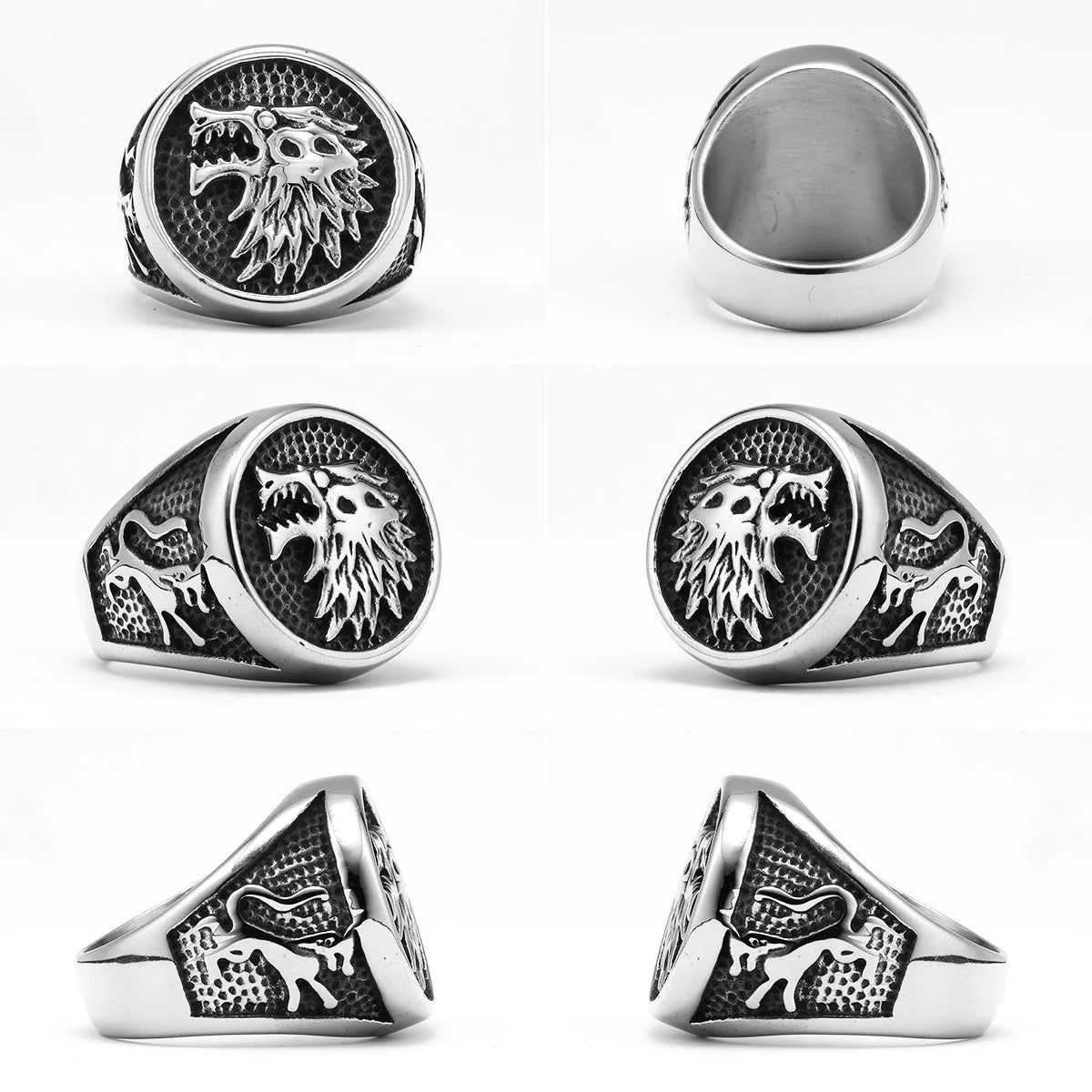Viking Wolf Ring — Stainless Steel
