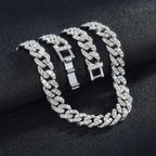 New High Quality 9MM Width Miami Cuban Chain Necklace For Men Women Hip Hop Iced Out Bling Charm Chains Necklace Fashion Jewelry