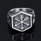 Vintage Viking Arrow Signet Ring — Stainless Steel