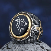 Star Ring Black 316L Saudi Bold — Stainless Steel