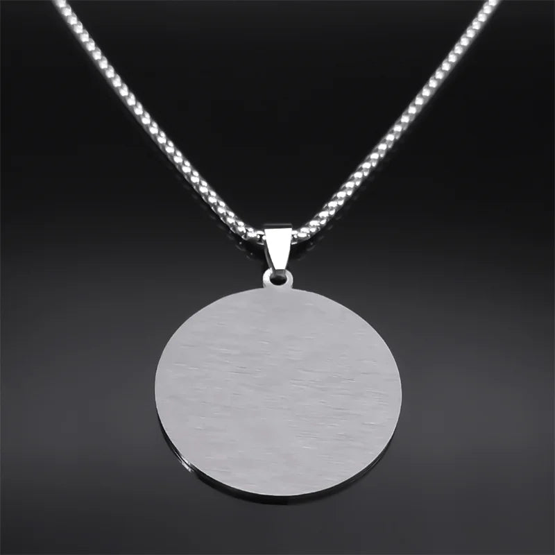 Seven Archangels Amulet Stainless Steel Necklaces Men Seal of Salomon Talisman Christian Protection Jewelry collar