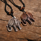 FX701 Elephant necklace Vintage pendant Man Choker Retro Africa Jewelry Tribal style Imitation Yak Bone necklace Amulet