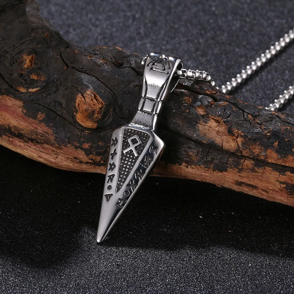Viking Arrow Pendant Necklace
