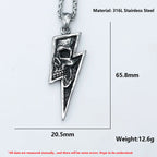 Vintage Skull Stainless Steel Pendant Necklace