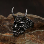Gothic Skull Mask Ring — Stainless Steel