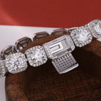 BXINY Luxury Full Moissanite Bracelets S925 Silver GRA Certified Lab Diamond Hand Chain for Women Men Wedding Fine Jewelry Gifts