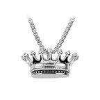 3D Rapper King Crown Pendant Necklace — Two-Tone