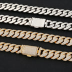 ESKEEM Customized Heavy Cuban Chain 22mm 5Rows Iced Out Cubic Cuban Link Chain Hiphop Necklace Bracelet Set Gift