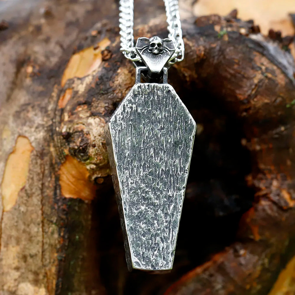 Skull Coffin Pendant Necklace — Gothic